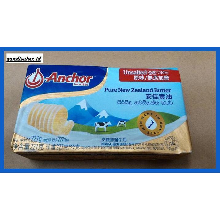

Rettubagetnem- Anchor Butter Unsalted 227Gr -Asli-Slii.