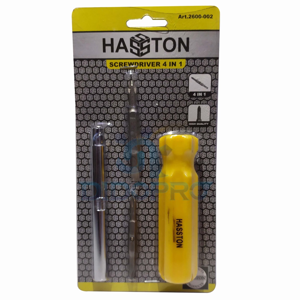 HASSTON PROHEX 2600-002 Obeng 4 in 1 Bolak Balik Obeng Multifungsi