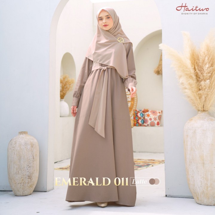 HAITWO EMERALD 011 GAMIS MUSLIM SET JILBAB