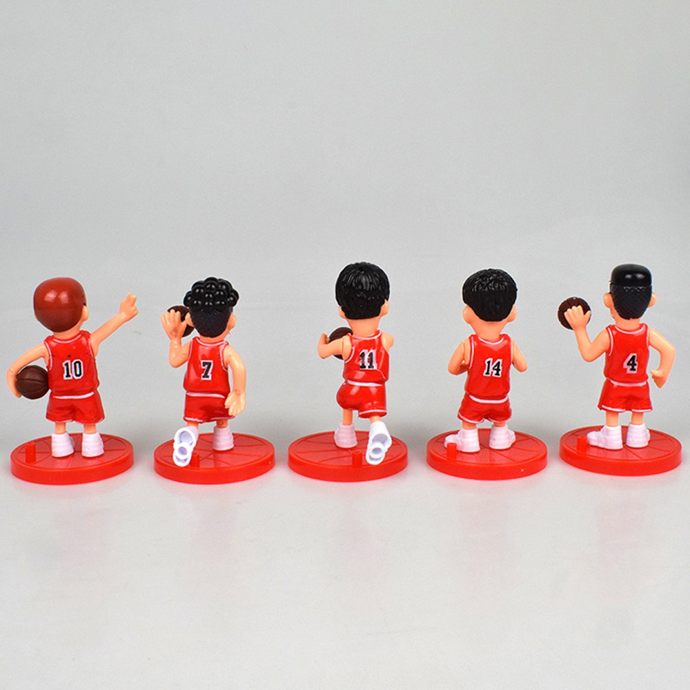 LANFY Japanese Sakuragi Hanamichi Anime Shohoku Action Figures Basketball Player Figures Toys Mitsui Hisashi Collection Model Kids Adult Toys Akagi Takenori Rukawa Kaede/Multicolor