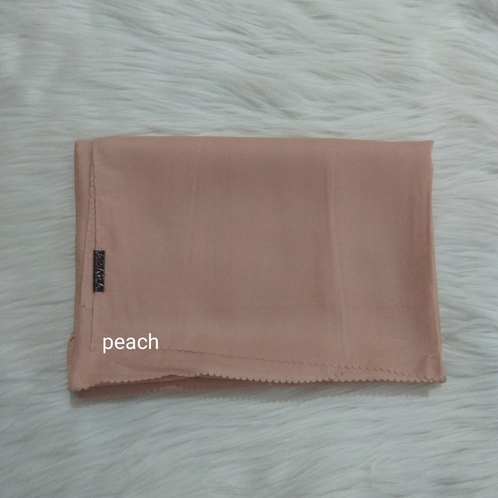 Termurah PASHMINA Nur Shinar LC Azara / PASMINA Glowing Nur Shinar lc/ PASMINA sinar lc-Peach