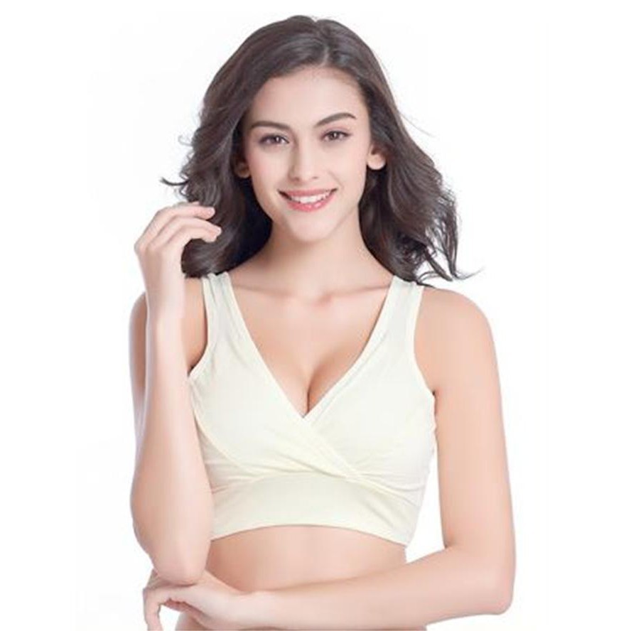 Bra Menyusui Model Miniset Allsize Fit 32-36 Tanpa Kawat Tanpa Busa Model Bukaan Silang Bh Menyusui