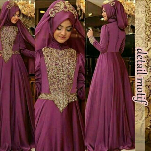 Syari anisa 3 WARNA @115 RB Bahan jersey+ jaguard gliter bagian depan, sleting blakang+ pasmina