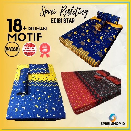 Sprei resleting 160x200 tebal 15 cm sarung urung kasur sepre busa murah karakter no 2 seprai set