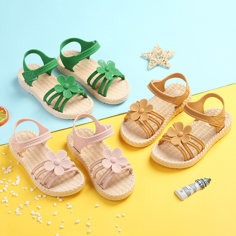 HappyOliver SUNSET BEACH Sandal Anak Perempuan Bahan Karet Model Lucu 0-5 Tahun Import