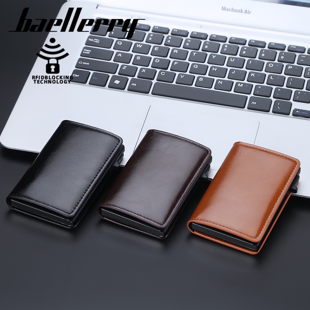 ORIGINAL BAELLERRY IMPOR K9178 DOMPET KARTU LONTAR RFID MINIMALIS