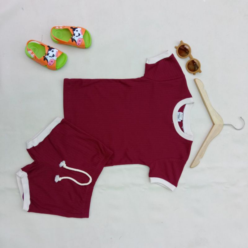 LIBBY EARTH COLORS SHORT JASPER SET/setelan anak