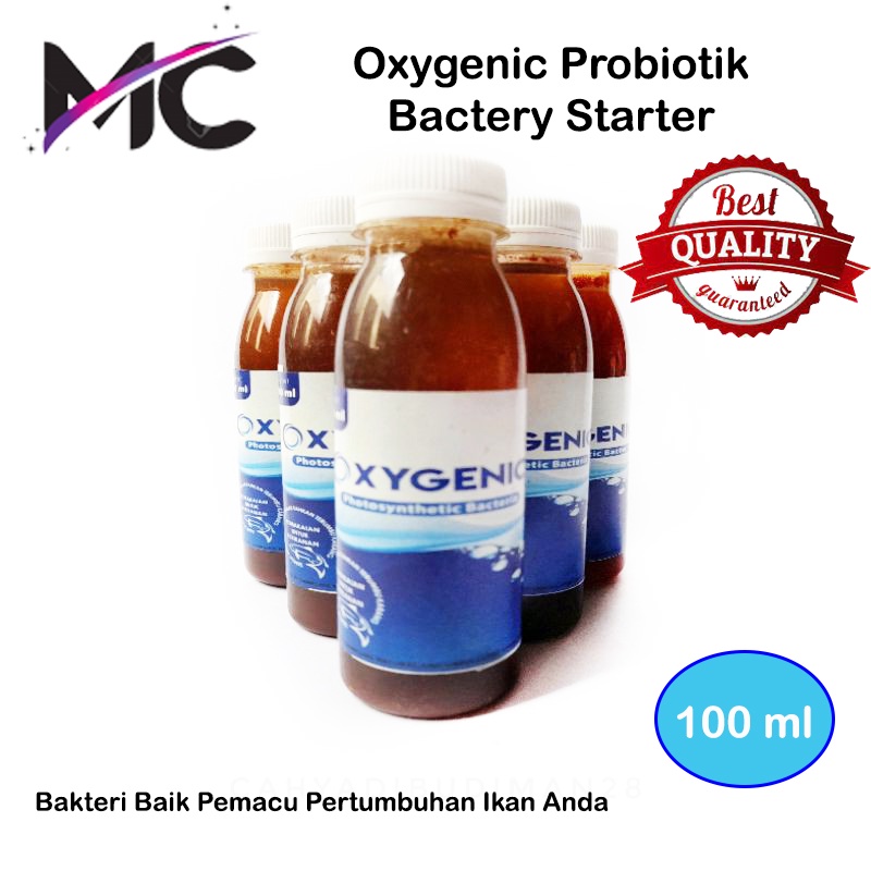 Oxygenic Probiotik Bakteri Starter 100ml Aquarium Kolam Perawatan Pertumbuhan Ikan Hias Bacteria Pro Biotik