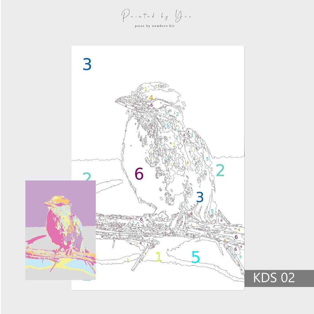 

A3 Paint by Number DIY KIT, kds 02