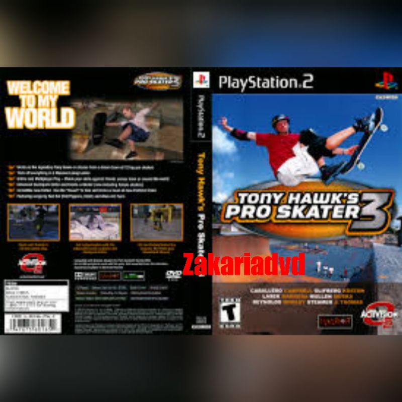 Kaset Ps 2 TONY HAWK PRO SKATERS 3