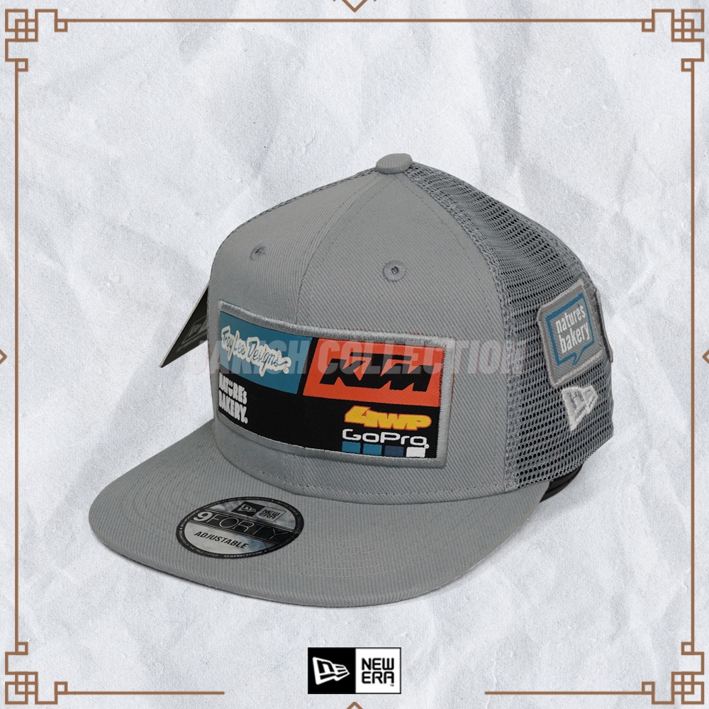 Topi Snapback Trucker KTM Motocross Grade ORIGINAL, Topi Hip Hop Rapper Podium Jaring Trail Racing Motor Cross Cap GoPro Troy Lee Designs Abu Hitam,  Pria Dewasa Ori Distro Murah Premium Import 100% Anak Laki Laki Wanita Unisex Bordir Polos