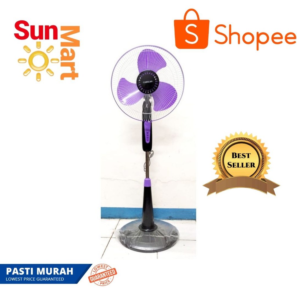 Kipas Angin Carslan Berdiri kaki bulat kipas Stand Fan 16 inch