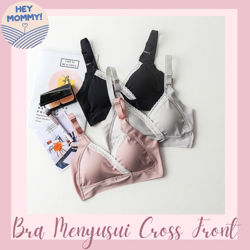 HEYMOMMY.ID - Bra Menyusui Cross Front ••|Bh hamil Maternity bra nursing bra