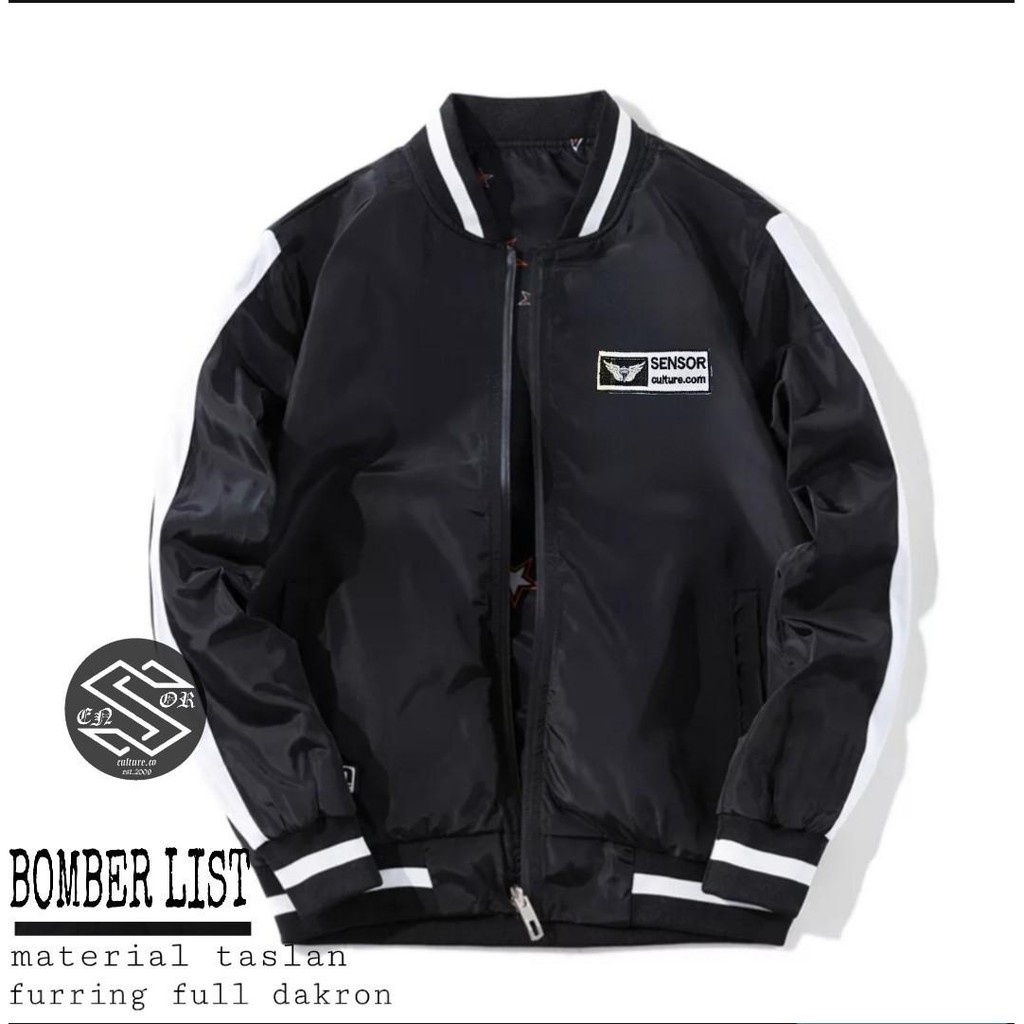 Jaket Bomber Original SENSOR - Side List Bomber Waterproof