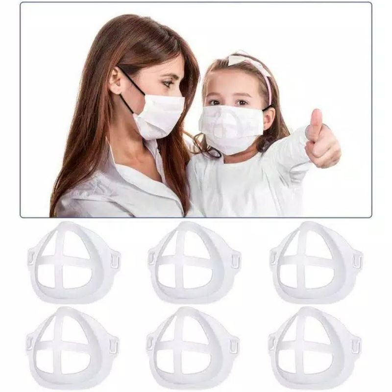 Penyangga Masker Anak 3D bahan silikon anti pengap (5pcs)