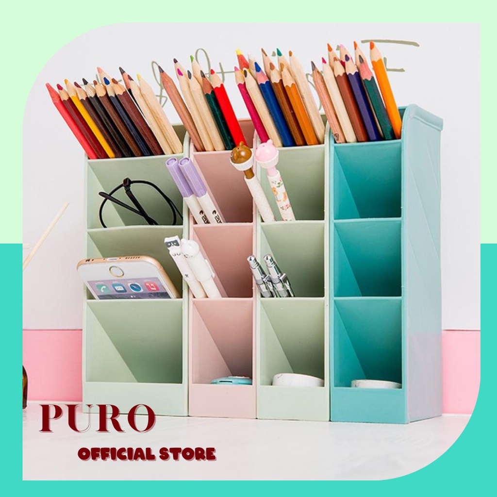 Rak Pulpen / Rak Mini Serbaguna / Kotak Organizer 4 Layer / Rak Mini Multifungsi untuk Alat Tulis Rumah / Kantor