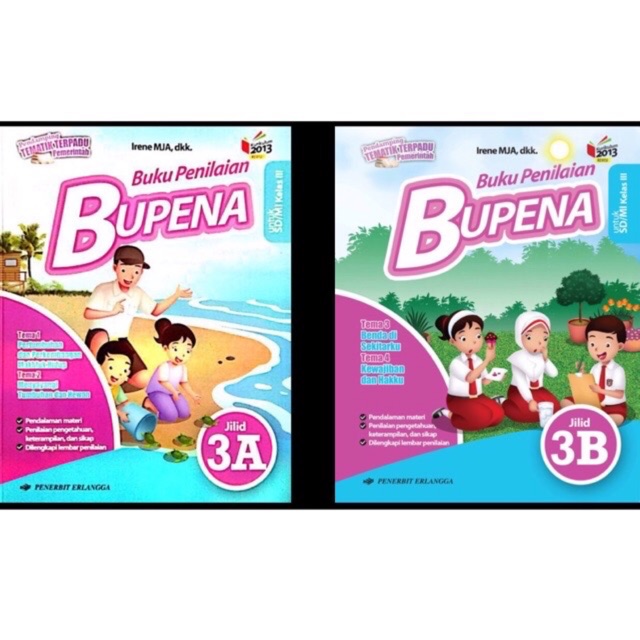 Buku Penilaian Bupena kelas 3A dan 3B SD/MI semester 1