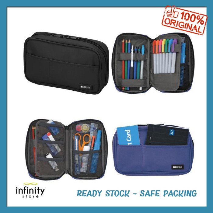 

(BISA COD) Ready Stock - LIHIT LAB Pen Case A7551 - Tempat pensil ORIGINAL JEPANG - Orange