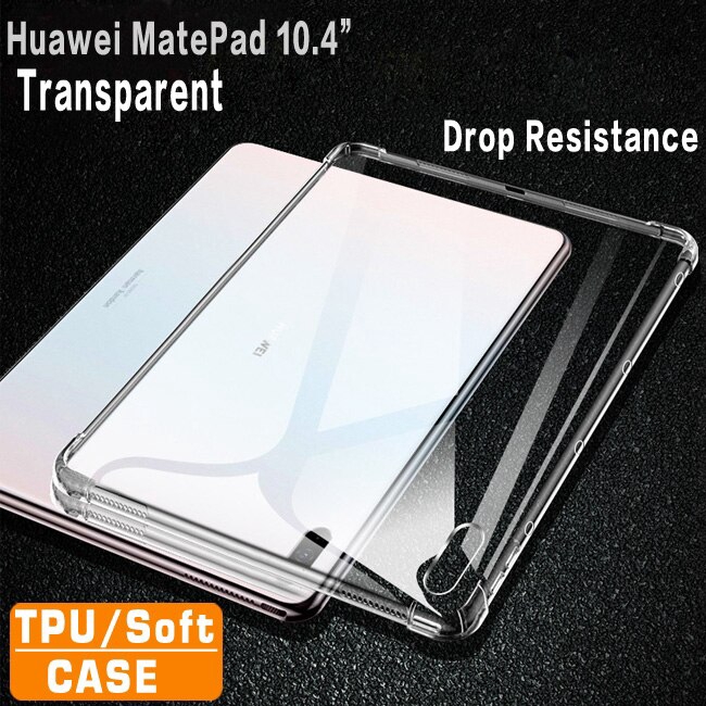 For Huawei MatePad 10.4 inch 2020 Drop Resistance case TPU Slim back cover  BAH3-AL00 BAH3-W09 Transparent soft case  Funda capa