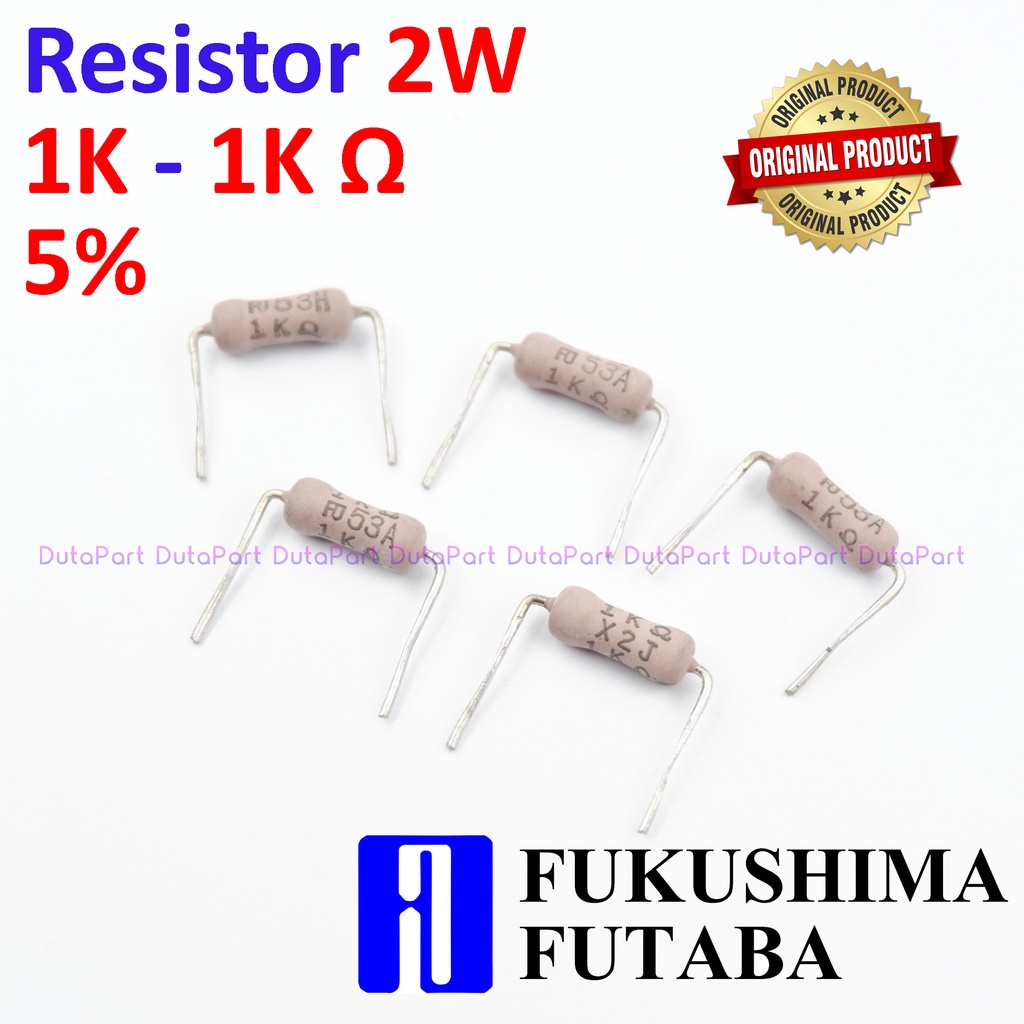 Resistor 1K Ohm 2 Watt 5% ORIGINAL FUTABA 2W 1 K HIGH QUALITY