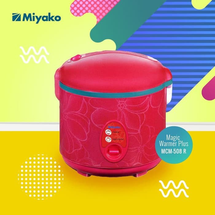 Rice Cooker MCM508R Miyako Merah Penanak Nasi Serbaguna Magic Com