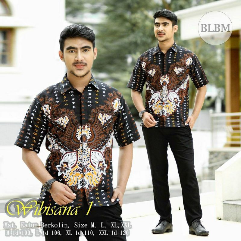BATIK KODE WIBISANA 1 & WIBISANA 2| LONTARA | Kemeja Batik Pria By BATIK LANANG - Batik Khas Makassa