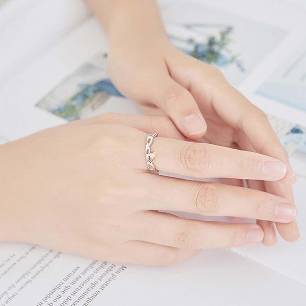 Mxbeauty Cincin Terbuka Niche Kepribadian52Hz Klasik Tembaga Vintage Knuckle Ring