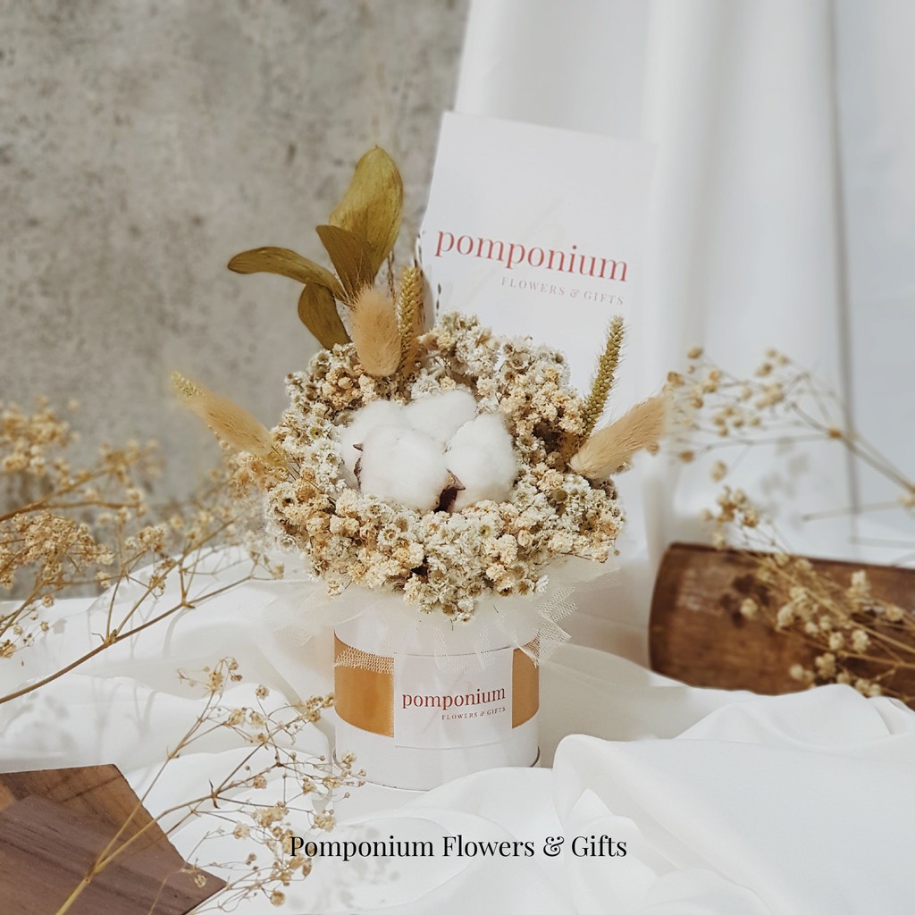 Pomini Bloombox - Box Dried Flower | Mini Bouquet | Bunga Kering