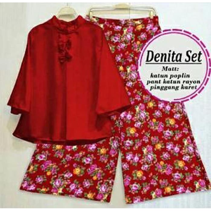 Cuci Gudang Baju Setelan Wanita St Denita Tarock Lexoir