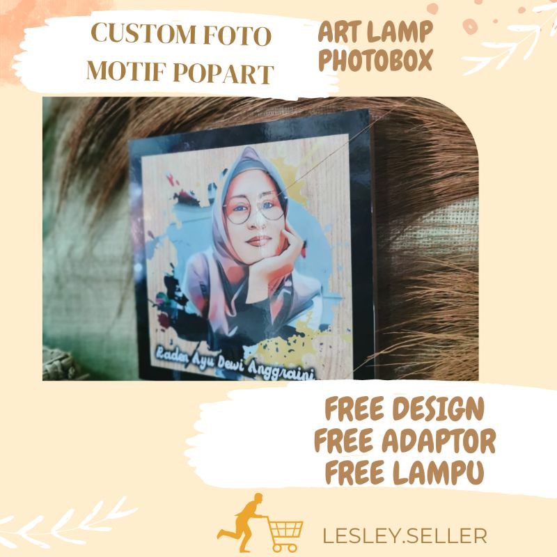 Dekorasi Dinding Custom Foto Motif PopArt Photobox Kado Ulang Tahun