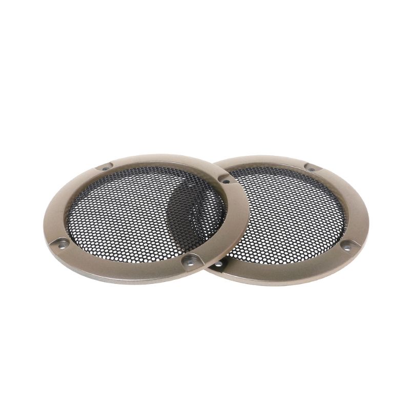 btsg 2PCS Speaker Grills 3&quot; Protective Subwoofer Frame Grille Cover Steel Mesh Decorative Circle DIY Accessories