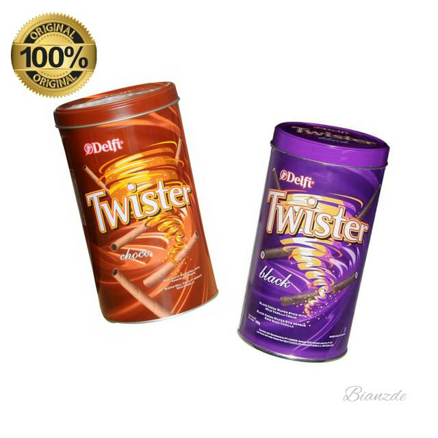 Twister Kaleng 150 gram / Delfi / Delfi twister / Biskuit Kaleng / Biskuit Lebaran / Murah