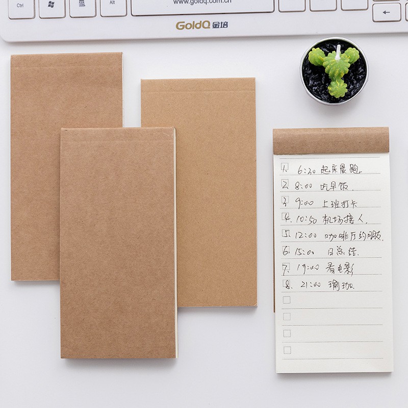 

KRAFT COVER SIMPLE NOTES / MEMO CATATAN PRAKTIS GRID LINE BLANK CHECKLIST