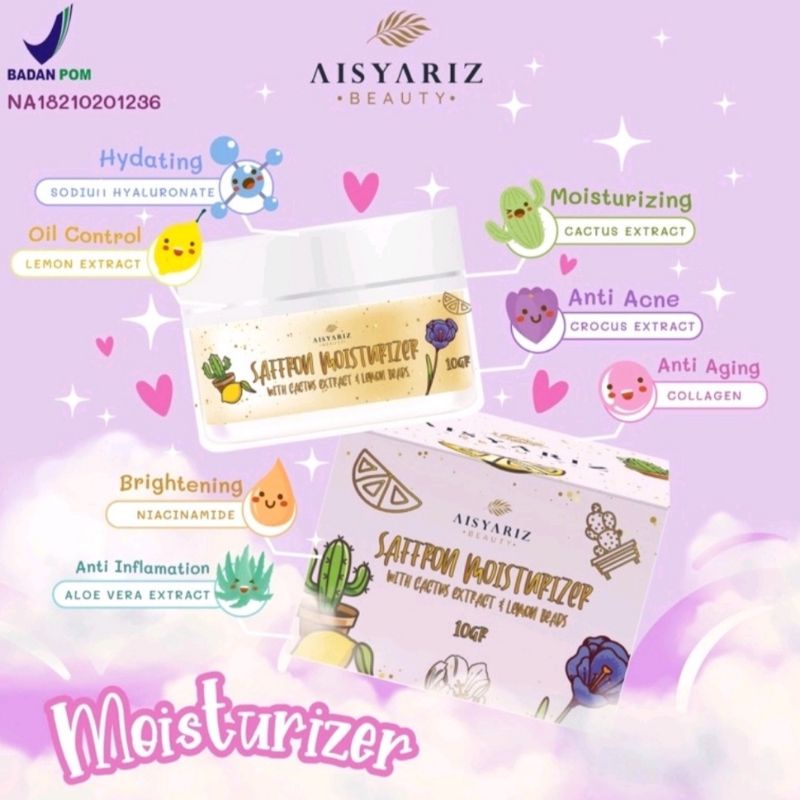 SAFFRON MOISTURIZER BY AISYARIZ BPOM