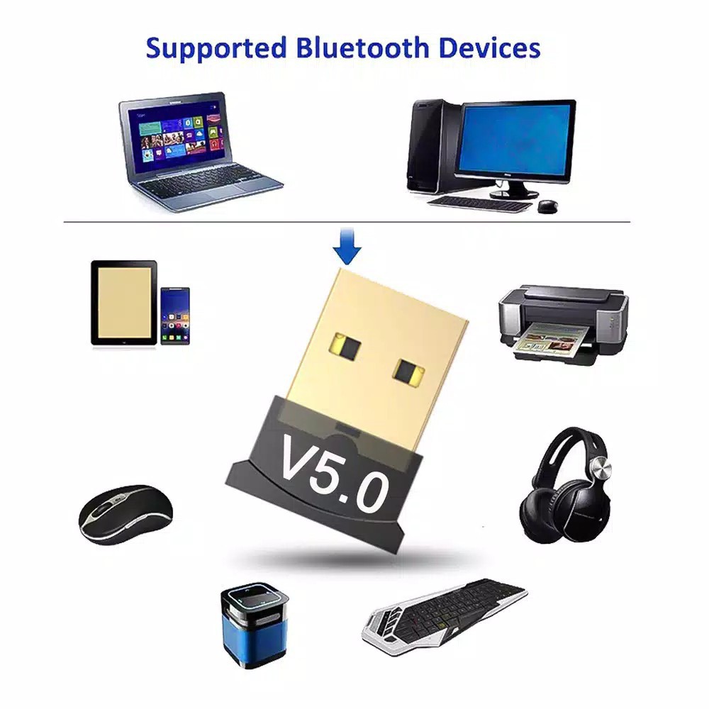 USB Dongle Bluetooth 5.0 Nano - USB Bluetooth Dongle Versi 5.0 Adapter