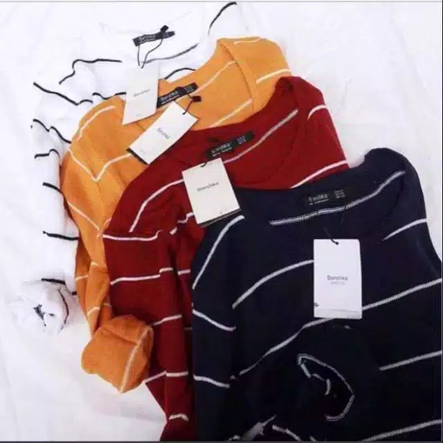 Sweater Rajut Wanita Stripe / Rajut Wanita / Atasan Rajut Wanita