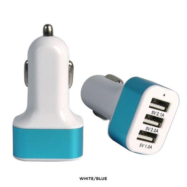 TBI 3 PORT USB CAR CHARGER - CASAN 3 IN 1