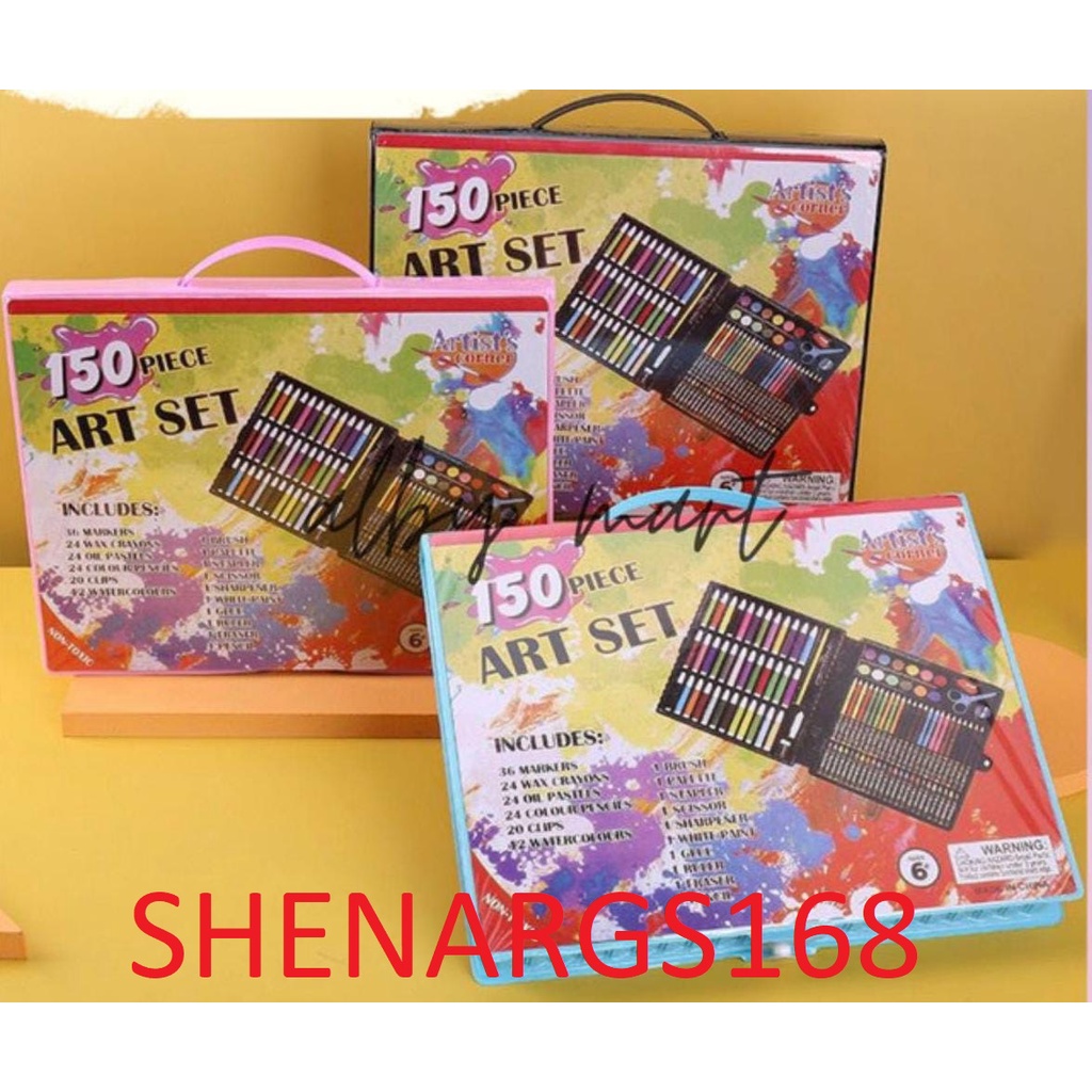 TERBARU-SHENAR - ART SET 150 PENSIL WARNA - COLOURING SET 150 PCS - CRAYON 150 PCS