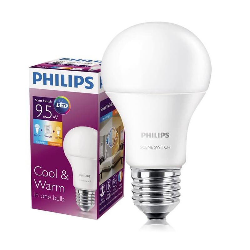 PHILIPS LAMPU  LED  SCENE SWITCH 9  5W 9  5 WATT  GARANSI 