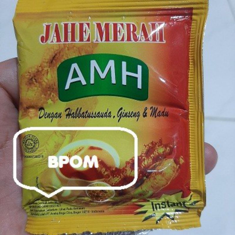 [ bisa  COD] ~ 1 PC JAHE MERAH AMH DENGAN HABBATSAUDA, GINSENG DAN MADU