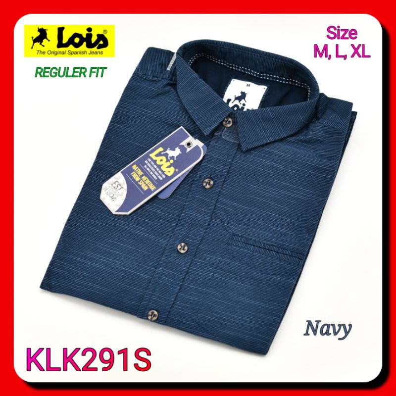 Kemeja Casual Pria Lois KLK291S Lengan Pendek
