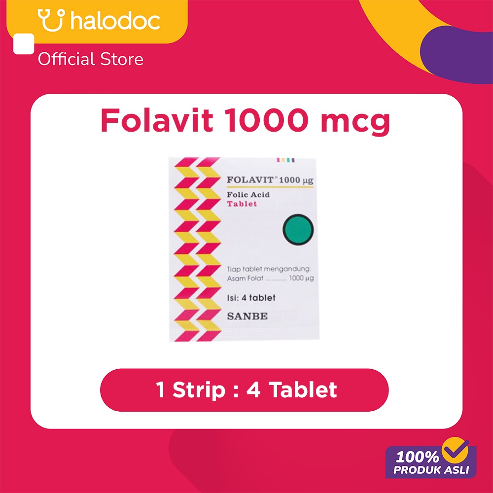 Folavit 1000 mcg 4 Tablet