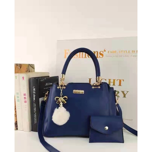 Bisa COD Tas Wanita Handbag 2IN1 Import FENIMtsm FN7003 100% Real Pict