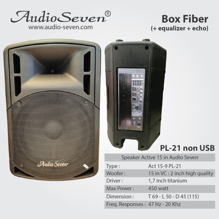 Speaker Aktif Audio Seven 15 Inch 15-9 PL-21 Original no HUPER JBL