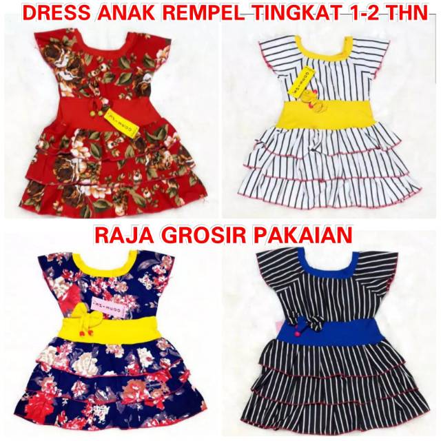 Dress Anak Rempel Tingkat 1-2 Thn