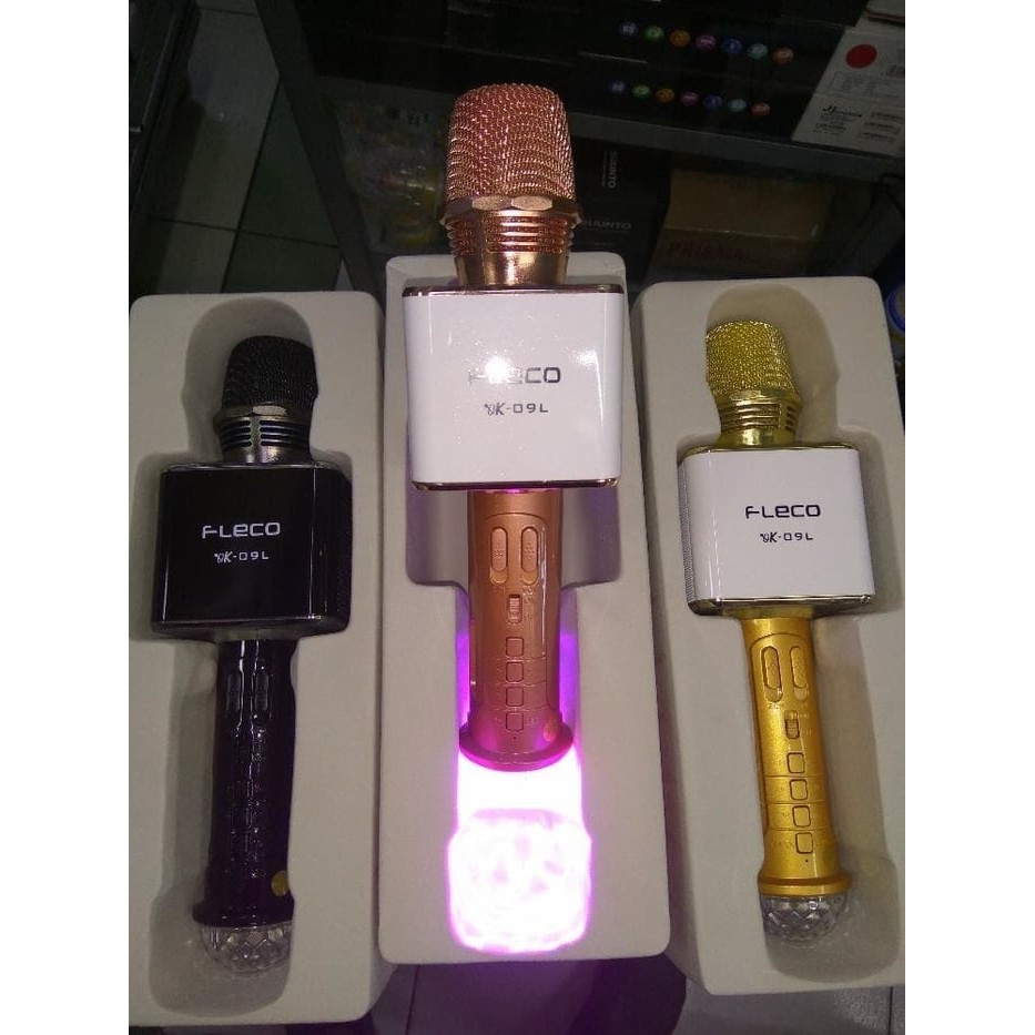 PRODUK TERLARIS Speaker MIC Bluetooth Karaoke FLECO f 09 tipe terbagus mic karaoke