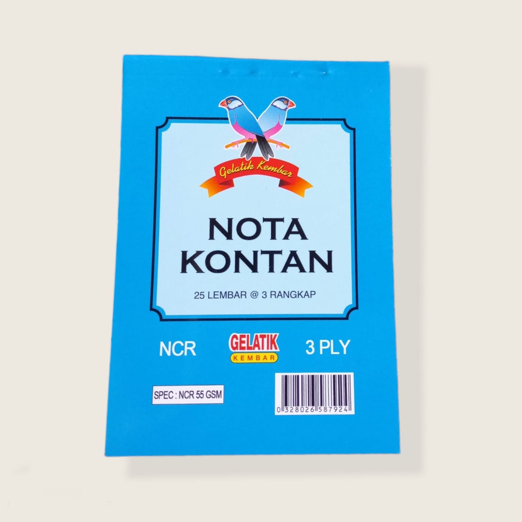 

Nota Kontan Gelatik 3 PLY Ukuran Kecil