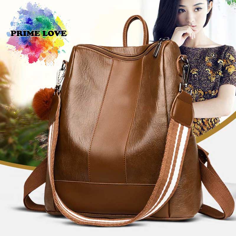 Tas Punggung Ransel Wanita Simple Polos Tas Shoulder Bag Gendong Wanita Fashion Elegan - TW1842