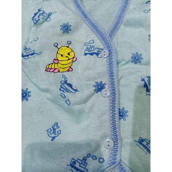 Baju Bayi Baru Lahir Lengan Pendek Katun WARNA Atasan Bayi Ukuran New Born Perlengkapan Bayi Baru Lahir Lusinan