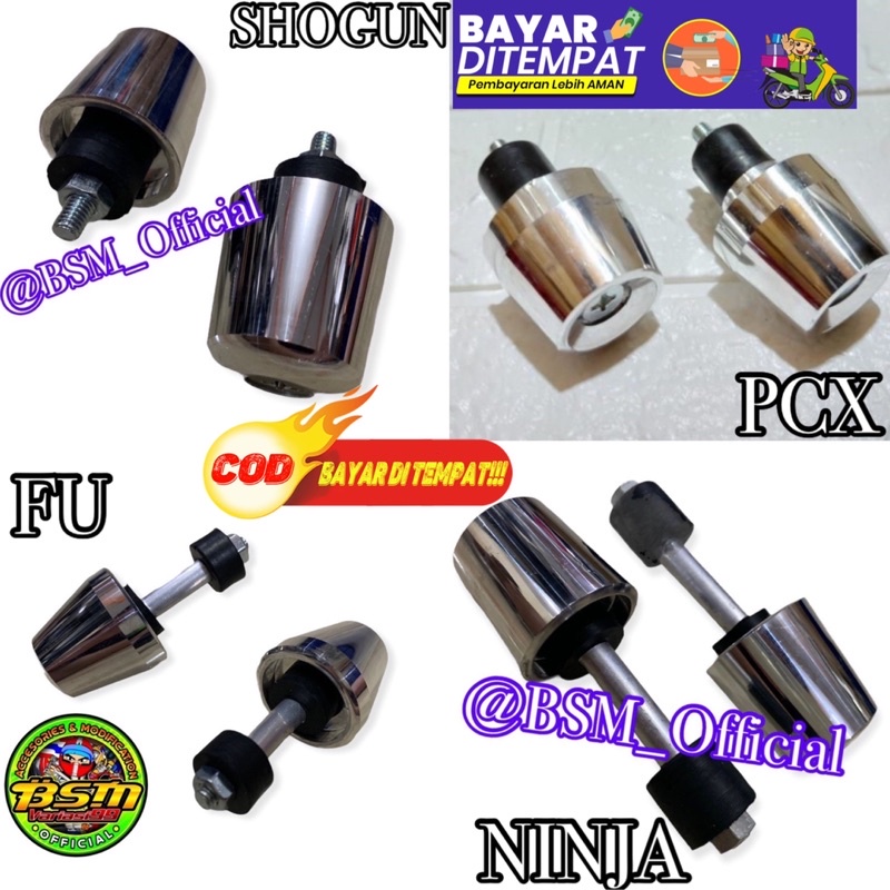 PROMO JALU STANG CHROME SET KIRI KANAN PCX FU SHOGUN NINJA UNIVERSAL SEMUA MOTOR HARGA SEPASANG KANAN KIRI